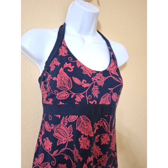 Patagonia Women's Small Dress Lliana Blue Floral Halter Cotton Bechy Babydoll - Picture 2 of 8